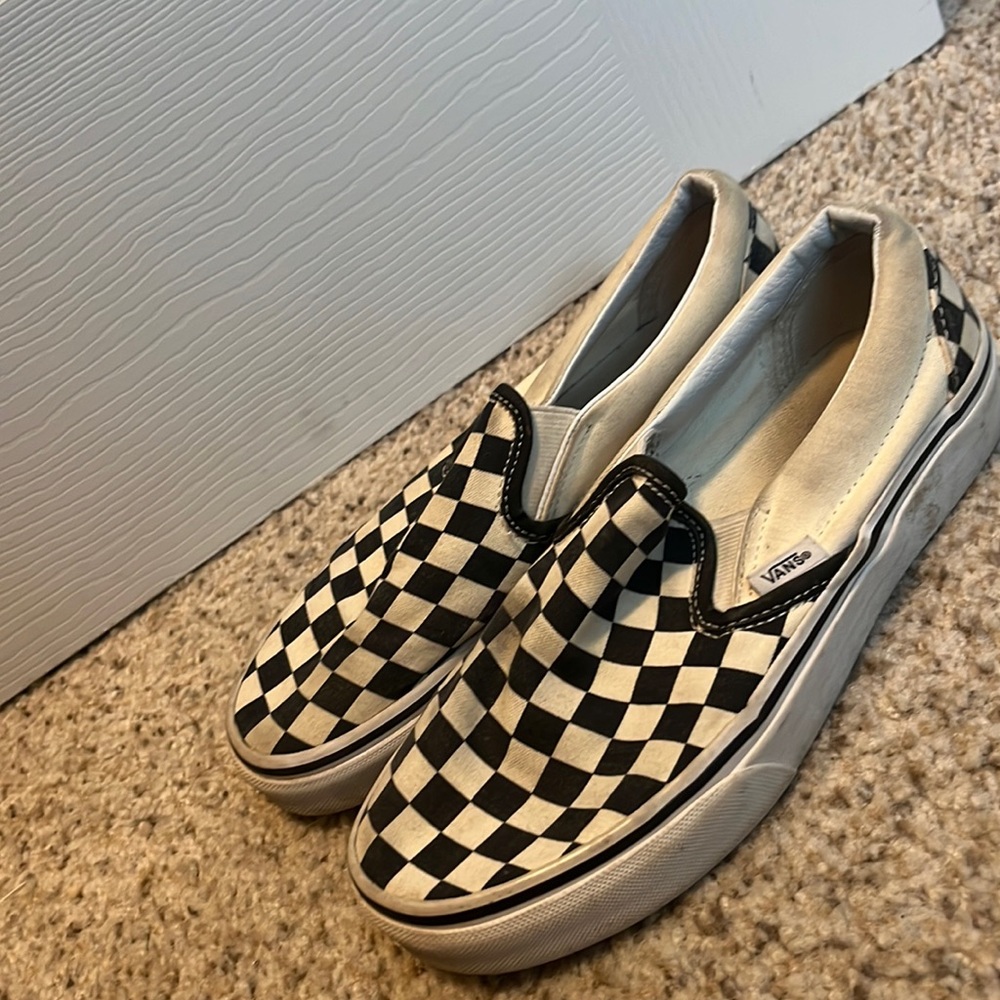 Slip on checkered vans